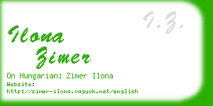 ilona zimer business card